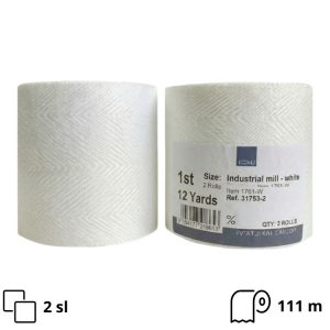 Papirnate brisače 2 sl 111 m 2 rol Industrijske brisače, bele