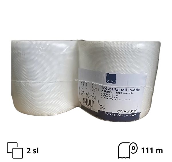 Papirnate brisače 2 sl 111 m 2 rol Industrijske brisače, bele