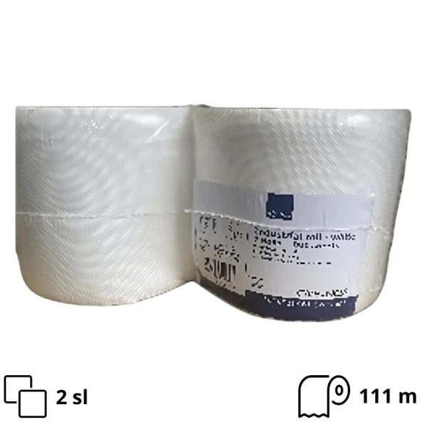 Papirnate brisače 2 sl 111 m 2 rol Industrijske brisače, bele