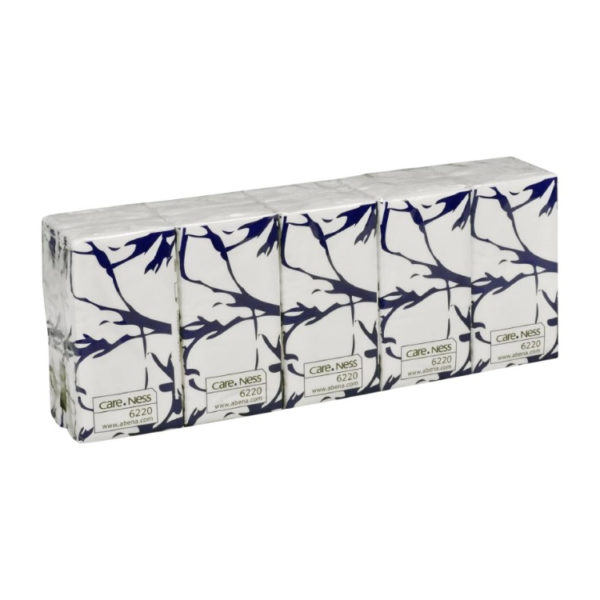Papirnati robčki 3-slojni 3 sl 21×21 cm beli 10 pak