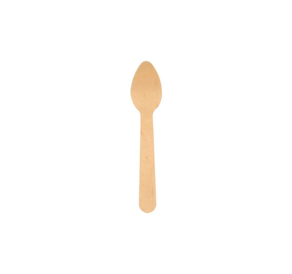 Mini ŽLICA 11 cm lesena 100 kos
