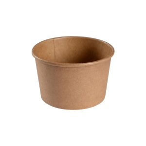 Papirnata posoda za juho 240 ml d=90 mm h=60 mm kraft brez pokrova 25 kos