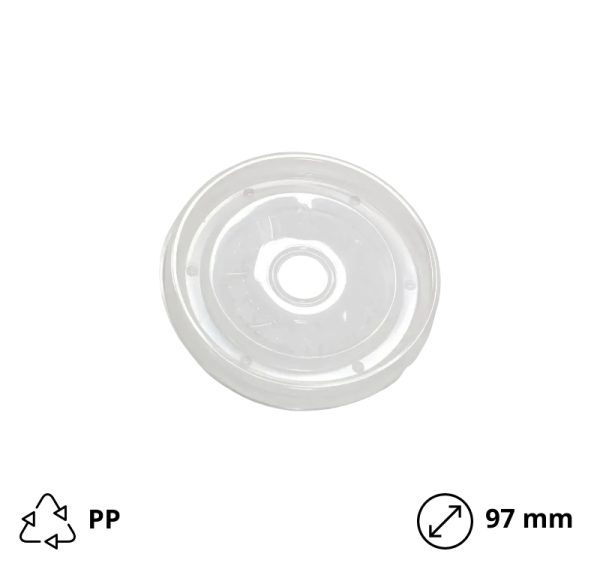 Pokrov PP za papirnato posodico 440 ml d=97 mm 25 kos