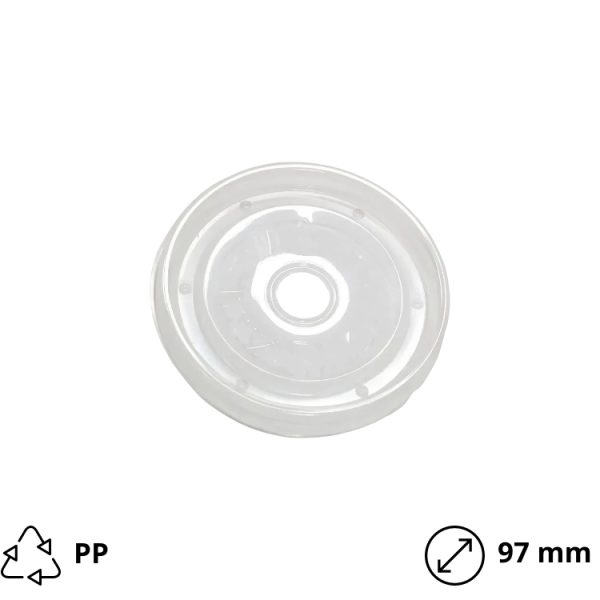 Pokrov PP za papirnato posodico 440 ml d=97 mm 25 kos