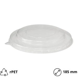 Pokrov rPET za posodico 1000 (1100) ml d=185 mm 50 kos