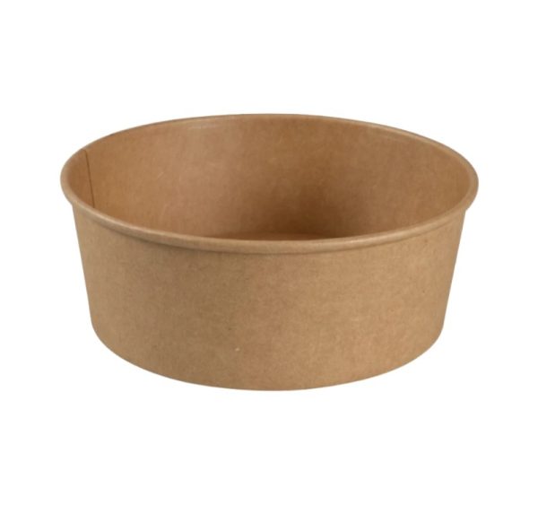 Papirnata posoda 1100 (1300) ml d=190 mm h=66 mm, kraft, brez pokrova 50 kos