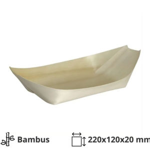 Ladjica bambukovji XL 220х120х20 mm 100 kos