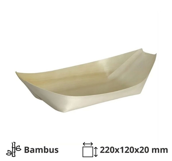 Ladjica bambukovji XL 220х120х20 mm 100 kos