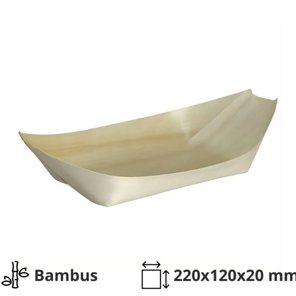 Ladjica bambukovji XL 220х120х20 mm 100 kos