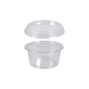 Posodica za omako s pokrovom PET 100 ml, 300 kos (komplet)