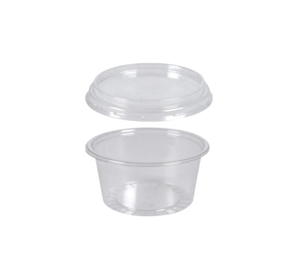 Posodica za omako s pokrovom PET 100 ml, 300 kos (komplet)