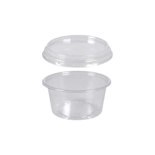 Posodica za omako s pokrovom PET 100 ml, 300 kos (komplet)