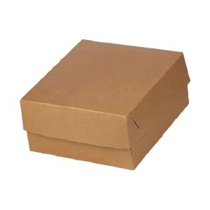 Škatla s pokrovom za sladice 17×12.6×7.8 cm KRAFT (notranja metalizirana  PET) [4 kos/pak]