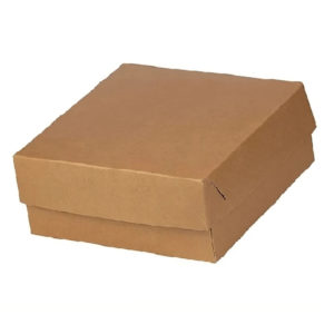 Škatla s pokrovom za sladice 19×14.5×8 cm  KRAFT  (inner metalised PET) (15 kos/pak)