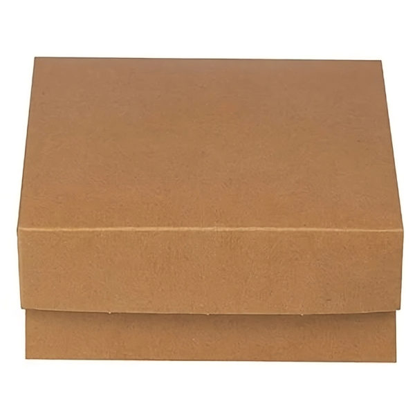 Škatla s pokrovom za sladice 19x19x8 cm  KRAFT  (inner metalised PET) (15 kos/pak)