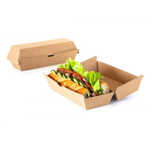 Embalaža Fast Food BIO kraft 205x100x80 mm (100 kos/pak)