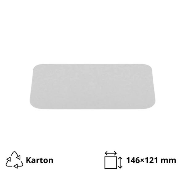 Pokrov za alu posodice 450 ml 146×121 mm 100 kos