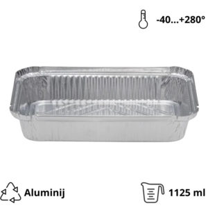 Alu posodica 1125 ml 247x147x45 mm 100 kos