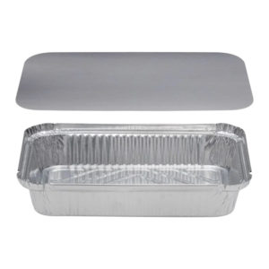Alu posodica s pokrovom 1125 ml 247x147x45mm 100 kos (komplet)