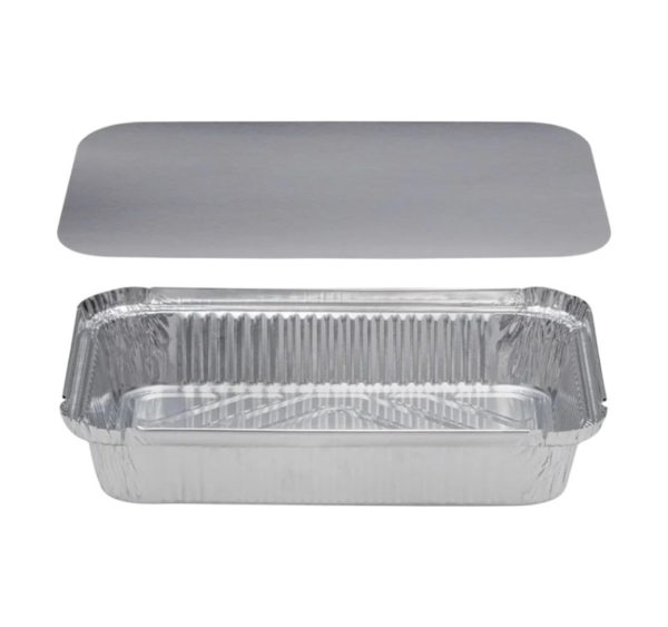 Alu posodica s pokrovom 1125 ml 247x147x45mm 100 kos (komplet)