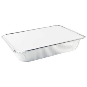 Alu posodica s pokrovom 3180 ml 322x260x50mm, 100 kos (komplet)
