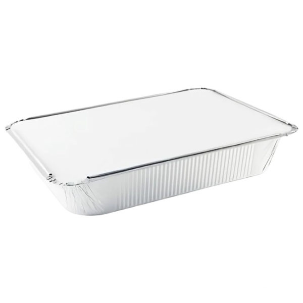 Alu posodica s pokrovom 3180 ml 322x260x50mm, 100 kos (komplet)