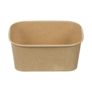 Papirnata posoda 1000 ml 173х123х75mm, kraft, brez pokrova 50 kos
