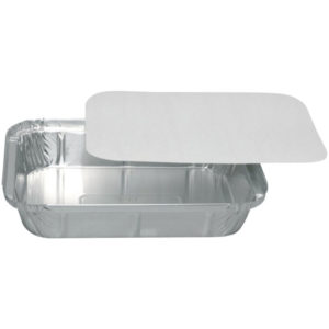 Alu posodica s pokrovom 1100 ml  227x174x42 mm, 100 kos (komplet)