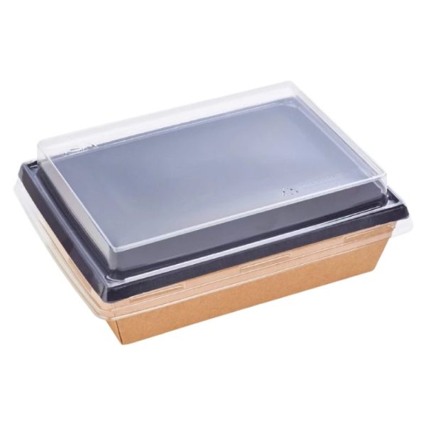 Papirnata posoda OneClick Bottom 500/bBLACK s pokrovom, 50 kos (komplet)