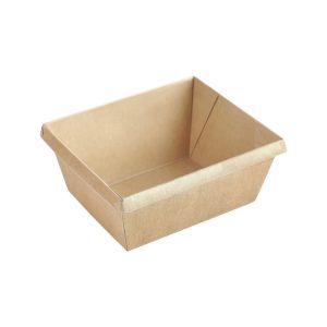 Papirnata posoda OneClick 250 ml, 100x85x45 mm, kraft/kraft, brez pokrova 50 kos