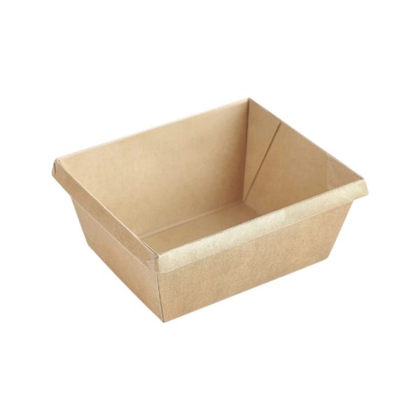 Papirnata posoda OneClick 250 ml, 100x85x45 mm, kraft/kraft, brez pokrova 50 kos