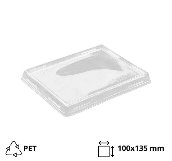 Pokrov za posodo One Click 100×135 mm prozoren, raven 50 kos