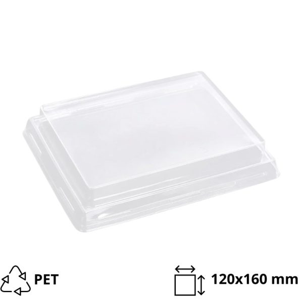 Pokrov za posodo One Click 120×160 mm, prozoren, h=20 mm 50 kos