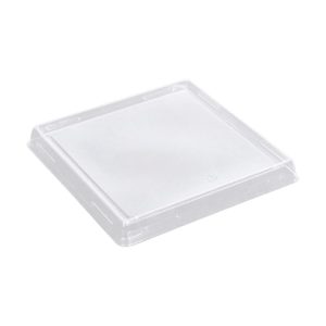 Pokrov za posodo One Click 130×130 mm, prozoren, raven 50 kos