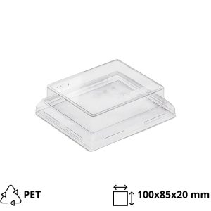 Papirnata posoda OneClick 100x85x45 mm, 250 ml craft s pokrovom, 50 kos (komplet)