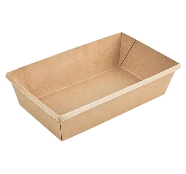 Papirnata posoda OneClick 800 ml 120x200mm h=55mm kraft, brez pokrova 50 kos