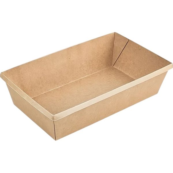 Papirnata posoda OneClick 800 ml 120x200mm h=55mm kraft, brez pokrova 50 kos