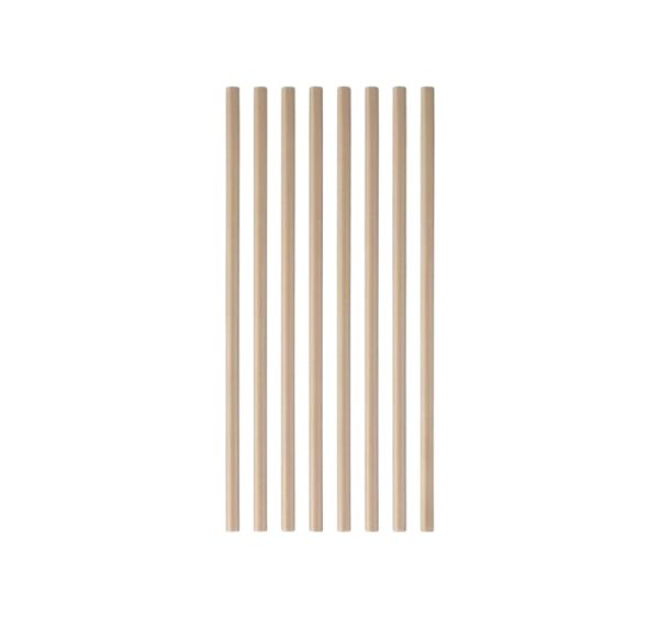 Slamice papirnate d=8 mm l=197 mm kraft 100 kos/pak