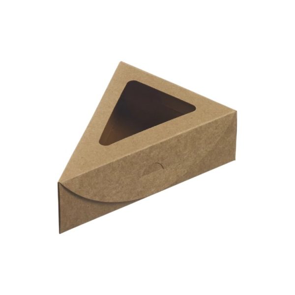 Škatla za torto z oknom 155/155x110x45mm kraft [25 kos/pak]