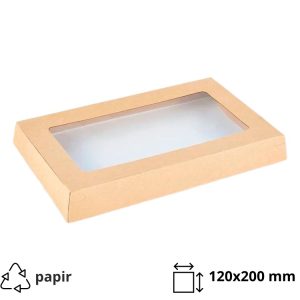 Pokrov raven za posodo OneClick 800 ml 120×200 mm [25 kos/pak]