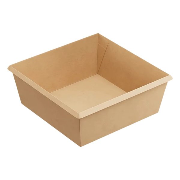 Papirnata posoda OneClick 1250 ml 165×165 mm, h=65 mm kraft, brez poklopca 50 kos