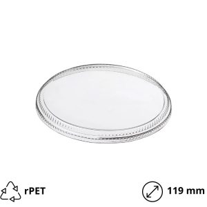 Pokrov rPET za posodico Vintage 700 ml d=119 mm h=13 mm 50 kos