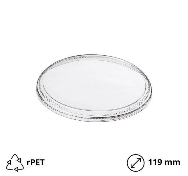Pokrov rPET za posodico Vintage 700 ml d=119 mm h=13 mm 50 kos
