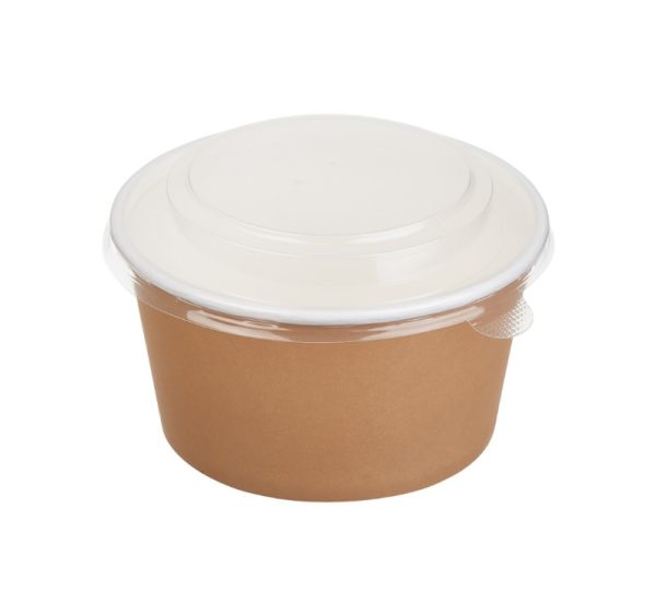 Papirnata posoda s pokrovom Tambien ECO 720 ml d=135 mm h=68 mm kraft, 50 kos (komplet)