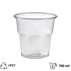 Posodica rPET Vintage 700 ml d=119 mm h=111 mm prozorna 50 kos