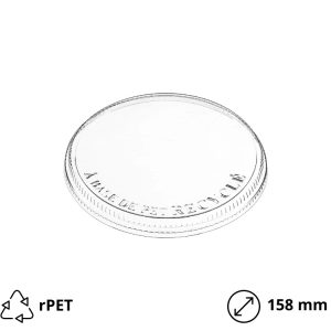 Pokrov rPET za posodico Vintage 1500 ml d=158 mm h=13 mm 75 kos