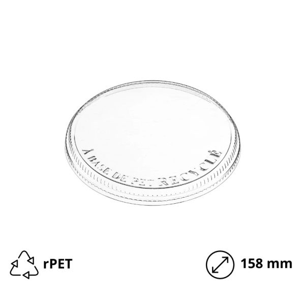 Pokrov rPET za posodico Vintage 1500 ml d=158 mm h=13 mm 75 kos
