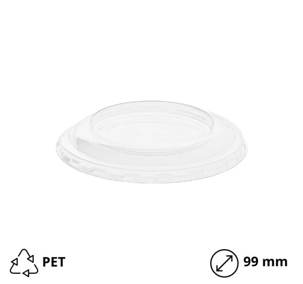 Pokrov za skodelice PET d=99 mm prozoren [15 kos/pak]