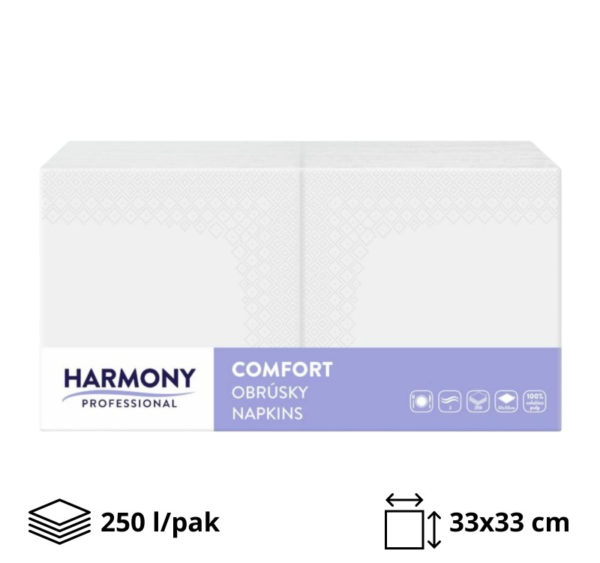 Papirnate serviete 2 sl 33×33 cm beli 250 l/pak