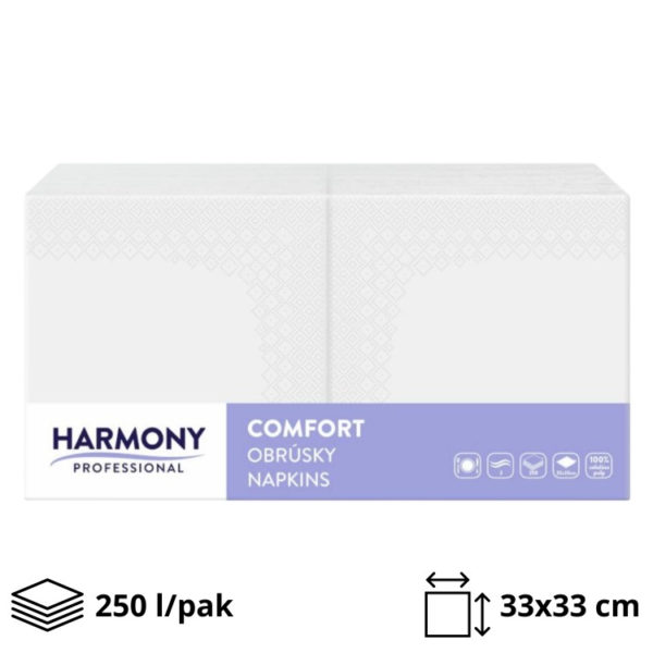 Papirnate serviete 2 sl 33×33 cm beli 250 l/pak